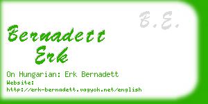 bernadett erk business card